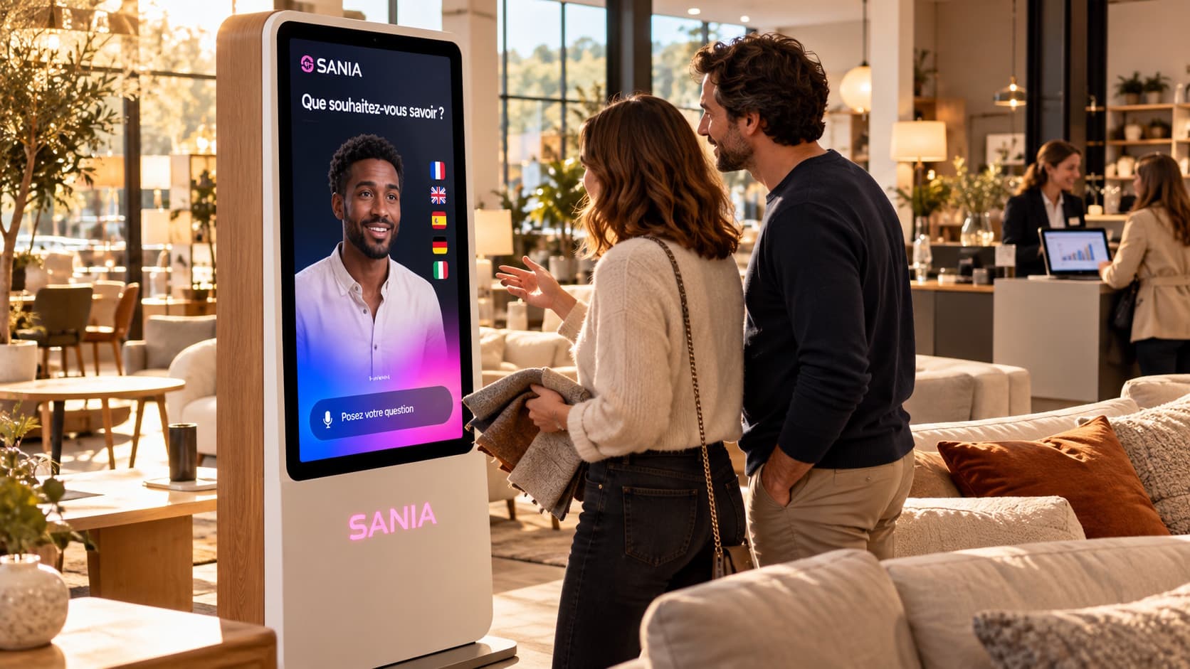 Kiosque SANIA au cœur du showroom